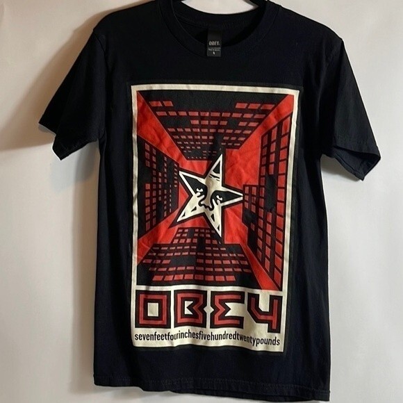 VTG Obey Andre the Giant T Shirt Mens Small - Picture 1 of 4